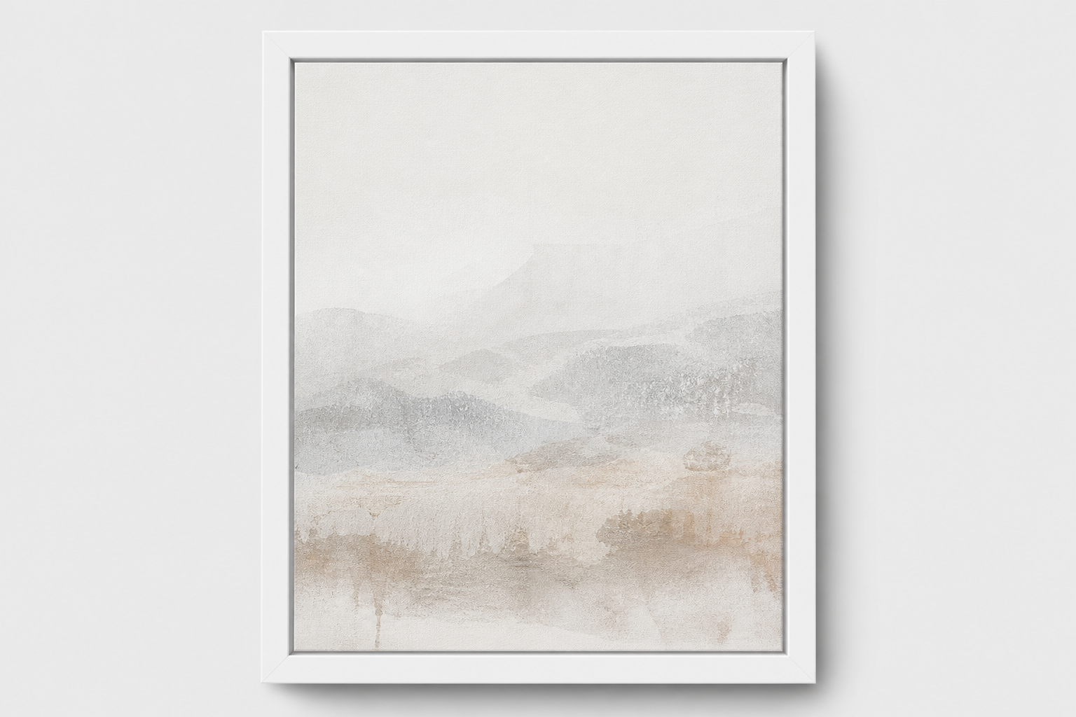 North Thread Canvas Print White